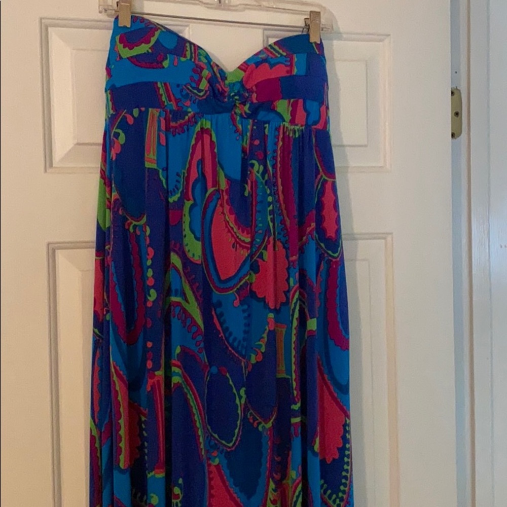 Tibi strapless floral maxidress NWT